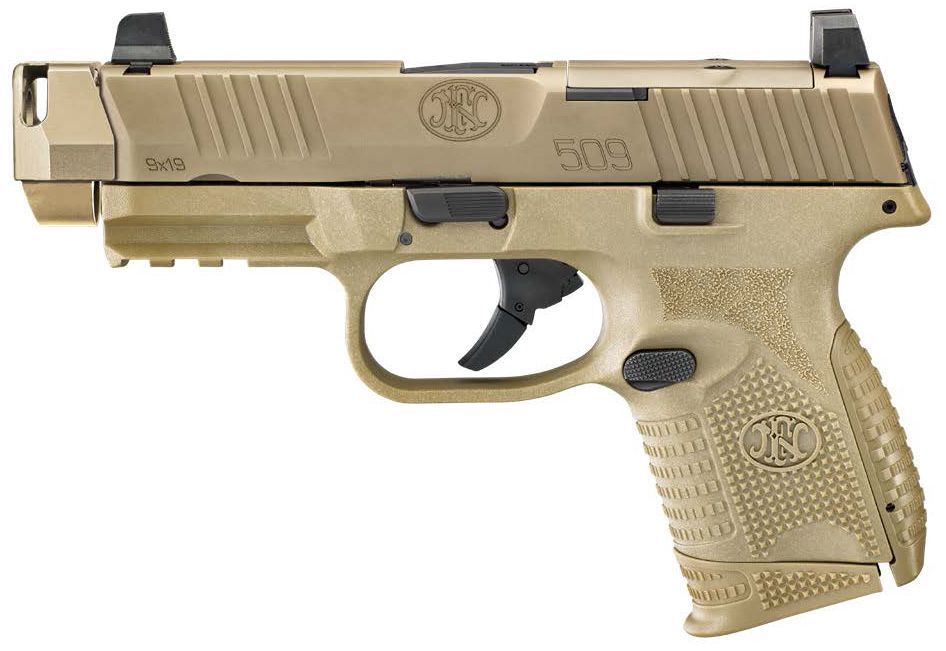 FN 509 Compact MRD Compensated 9mm FDE/Tan Pistol