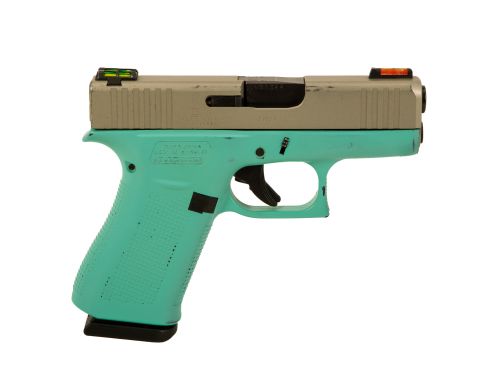 Used Glock 43X, 9MM, 2 Magazines, Robin Egg Blue, Factory Box