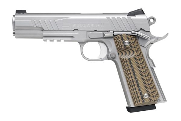 savage arms 1911 govt stainless rail 45 acp semi automatic 8 rounds 5 barrel