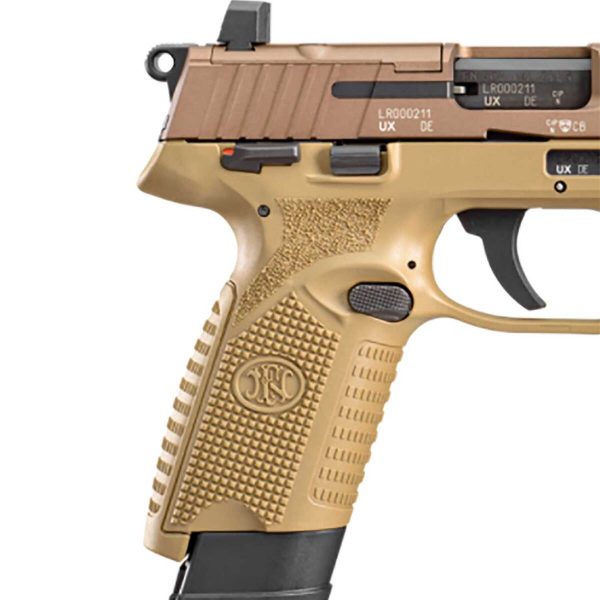 FN 502 Tactical 22 Long Rifle 4.6in Flat Dark Earth Pistol - 15+1 Rounds