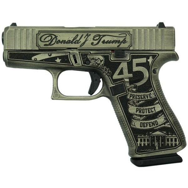 GLOCK 43X CUSTOM "TRUMP" GREY 9MM 3.4" BARREL 10-ROUNDS USA MADE