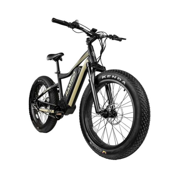 RAMBO BIKES RYDER ELECTRIC BIKE BLACK/TAN 24"X4" TIRES