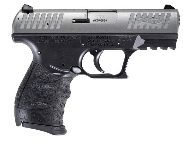 WALTHER CCP M2+ CARRY BLACK / SILVER 9MM 3.54" BARREL 8-ROUNDS