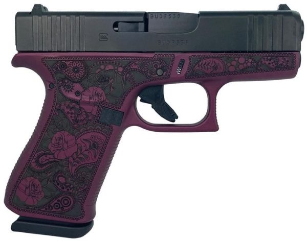 GLOCK 43X BLACK CHERRY 9MM PISTOL 3.41" BARREL 10-ROUNDS PAISLEY ENGRAVED