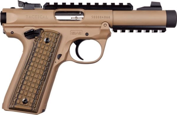 RUGER MARK IV 22/45 TACTICAL FLAT DARK EARTH .22 LR 4.4" BARREL 10-ROUNDS