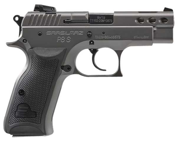 SAR USA P8S COMPACT STAINLESS 9MM 3.8" BARREL 17-ROUNDS
