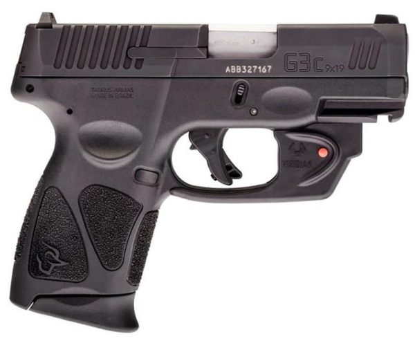 TAURUS G3C 9MM 3.2" BARREL 12-ROUNDS VIRIDIAN LASER MANUAL SAFETY