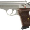 WALTHER PPK/S STAINLESS .380 ACP 3.35" BARREL 7-ROUNDS WALNUT GRIPS - Image 2