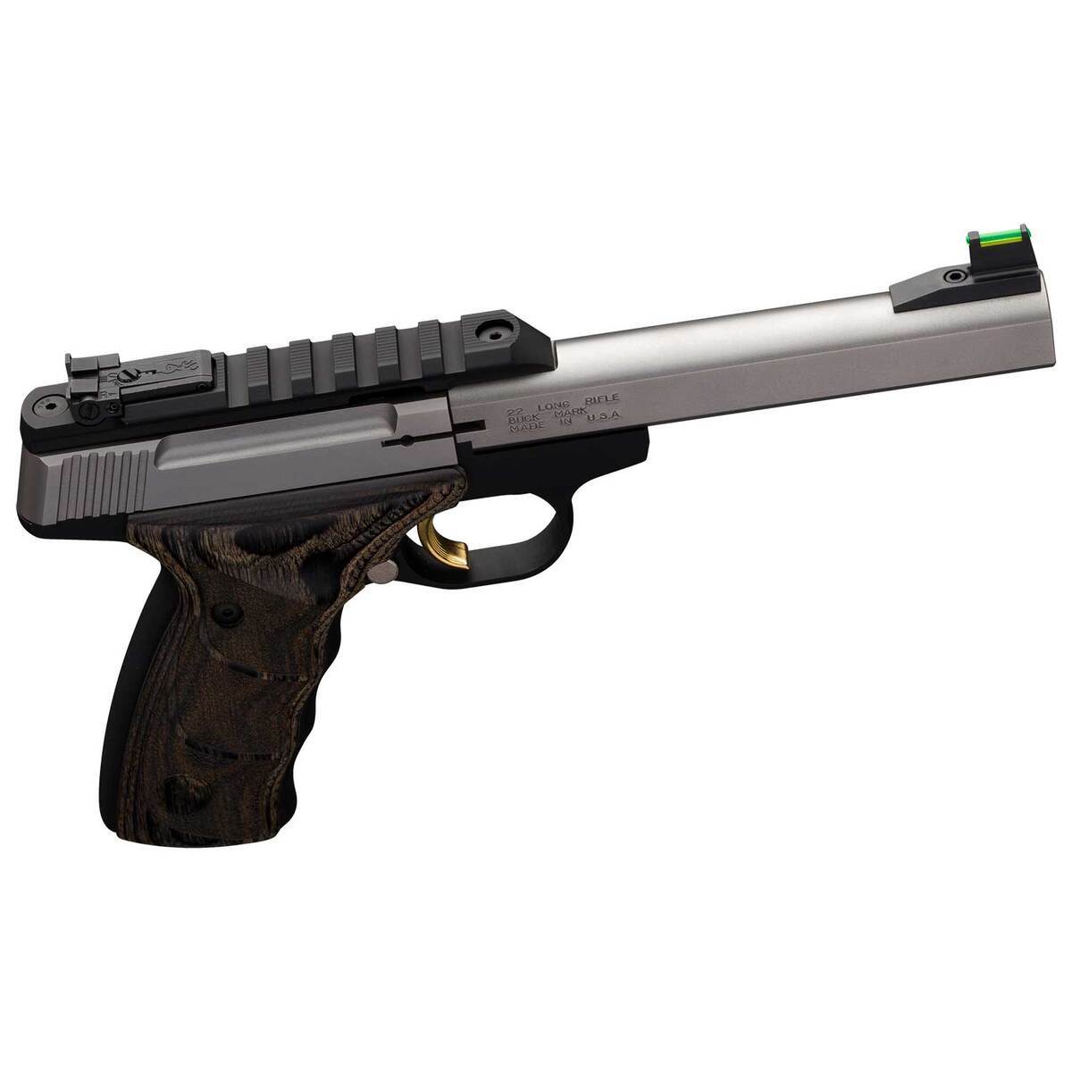 Browning Buck Mark Plus UDX 22 Long Rifle 5.5in Stainless/Wood Pistol - 10+1 Rounds - Image 3