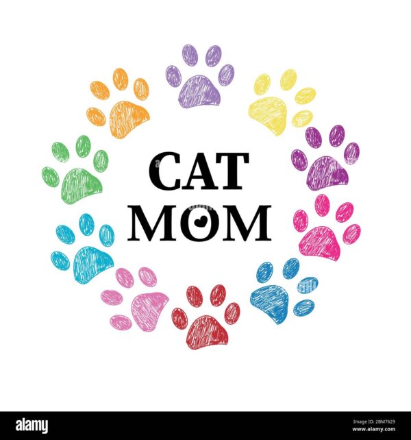 ar-10-lr-308-birdcage-flash-hider-5-8x24-threads-colorful-paw-prints-cat-mom-text-happy-mothers-day-greeting-card-2BM7629 Adorable Cat Mom Wallpaper for Every Device