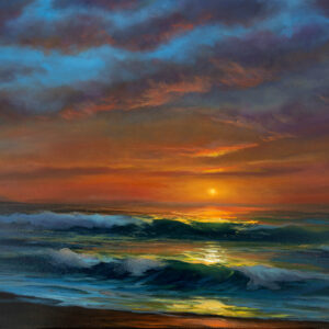 Ocean Sunset Oil Painting