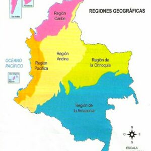 Mapa de Colombia con sus regiones - Mapa de Colombia