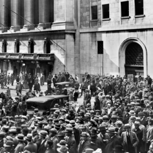 hk-p30s-9mm-luger-3-85in-black-pistol-171-rounds-A-crowd-of-people-gather-outside-the-New-York-Stock-Exchange-following-the-Crash-of-1929-which-led-to-the-Great-Depression-5 The Stock Market Crash of 1929